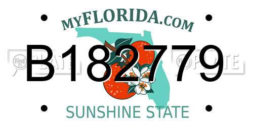 B182779 Florida License Plate