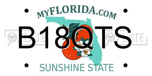 B18QTS Florida License Plate