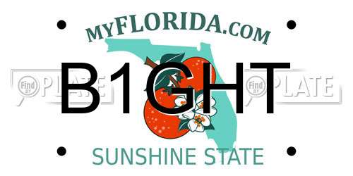 B1GHT Florida License Plate