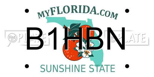 B1HBN Florida License Plate