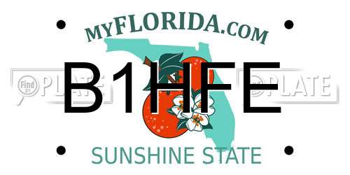 B1HFE Florida License Plate