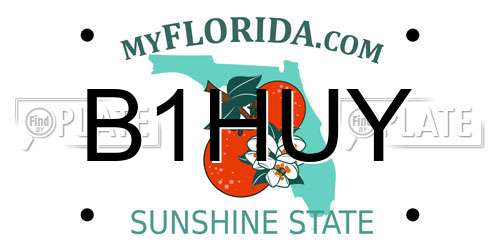 B1HUY Florida License Plate