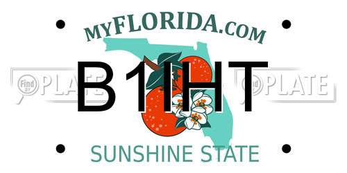 B1IHT Florida License Plate
