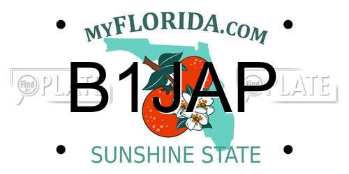 B1JAP Florida License Plate