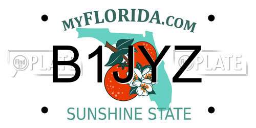 B1JYZ Florida License Plate