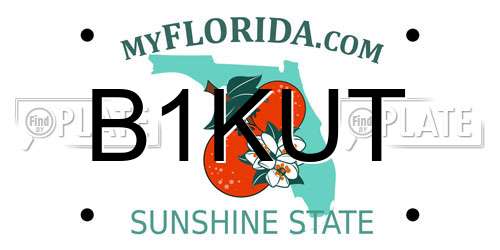 B1KUT Florida License Plate