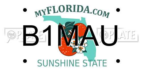 B1MAU Florida License Plate