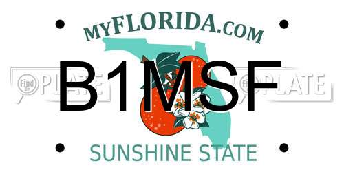 B1MSF Florida License Plate