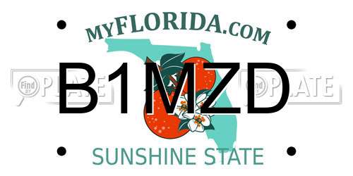 B1MZD Florida License Plate