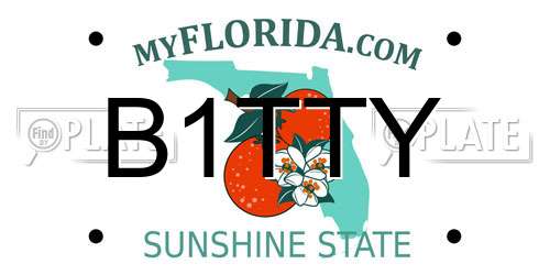 B1TTY Florida License Plate