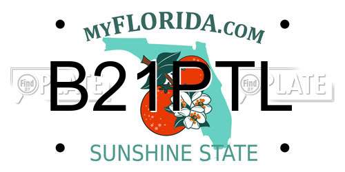 B21PTL Florida License Plate