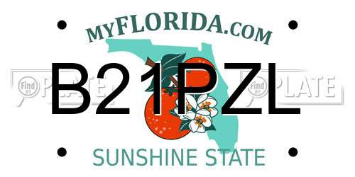 B21PZL Florida License Plate
