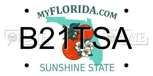 B21TSA Florida License Plate