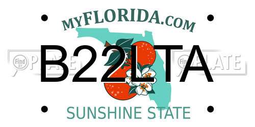 B22LTA Florida License Plate