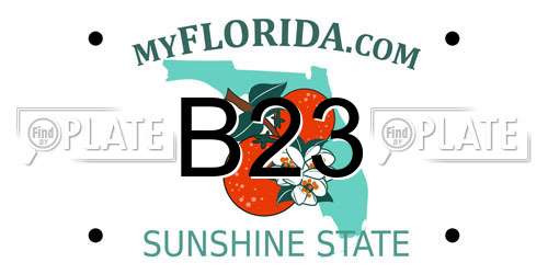 B23 Florida License Plate