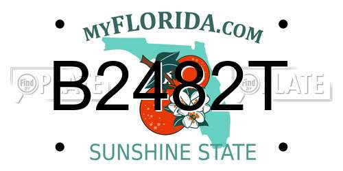 B2482T Florida License Plate