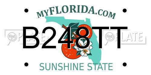 B248TT Florida License Plate