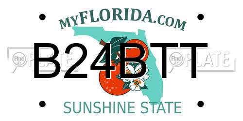 B24BTT Florida License Plate