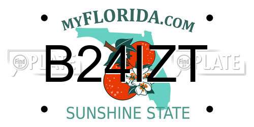 B24IZT Florida License Plate