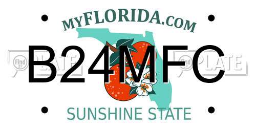 B24MFC Florida License Plate
