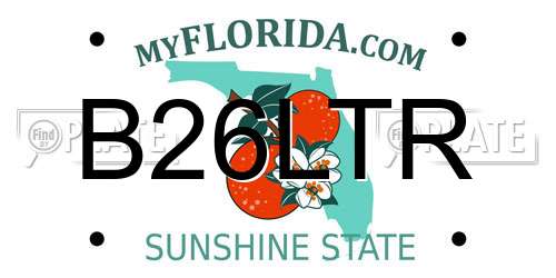 B26LTR Florida License Plate