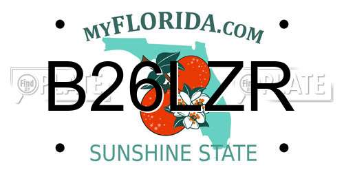 B26LZR Florida License Plate