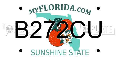 B272CU Florida License Plate