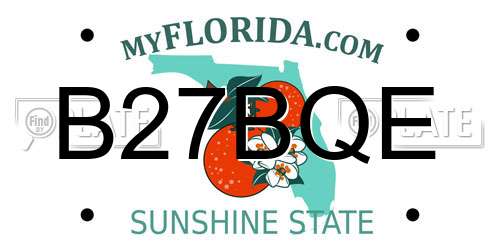 B27BQE Florida License Plate