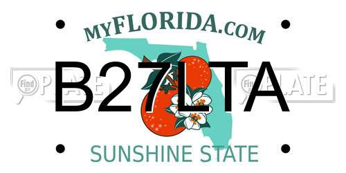 B27LTA Florida License Plate