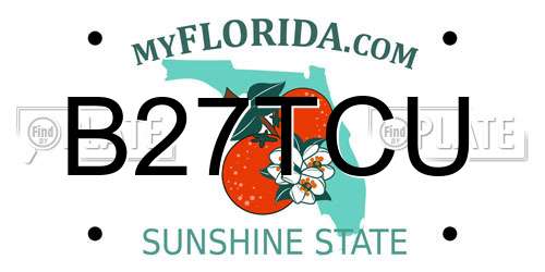 B27TCU Florida License Plate