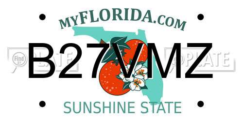 B27VMZ Florida License Plate