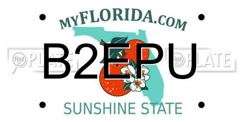 B2EPU Florida License Plate