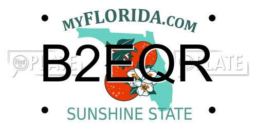 B2EQR Florida License Plate