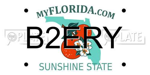 B2ERY Florida License Plate