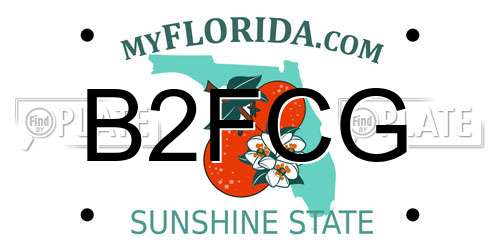 B2FCG Florida License Plate