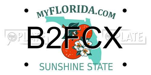 B2FCX Florida License Plate