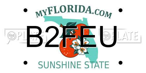 B2FEU Florida License Plate