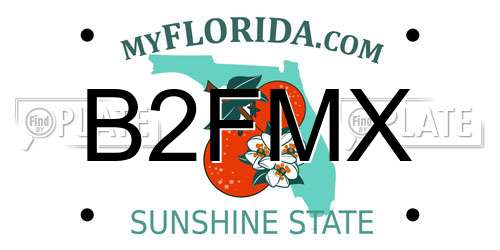 B2FMX Florida License Plate