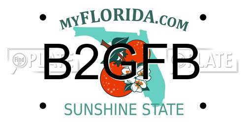B2GFB Florida License Plate