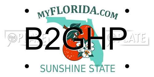 B2GHP Florida License Plate