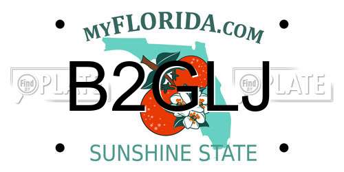 B2GLJ Florida License Plate
