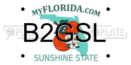 B2GSL Florida License Plate