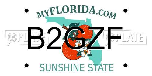 B2GZF Florida License Plate