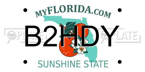 B2HDY Florida License Plate