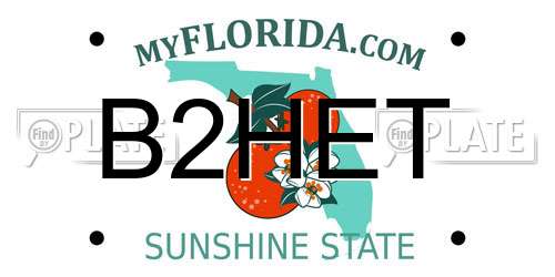 B2HET Florida License Plate