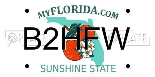 B2HFW Florida License Plate