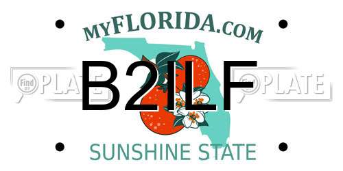 B2ILF Florida License Plate