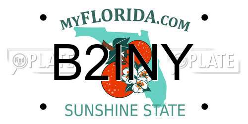 B2INY Florida License Plate