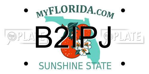 B2IPJ Florida License Plate