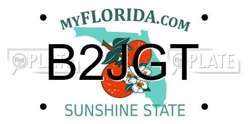 B2JGT Florida License Plate